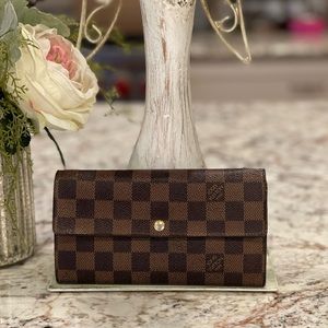 🌺 AUTH Louis Vuitton Damier Ebene Long Wallet 🌺 EXCELLENT CONDITION